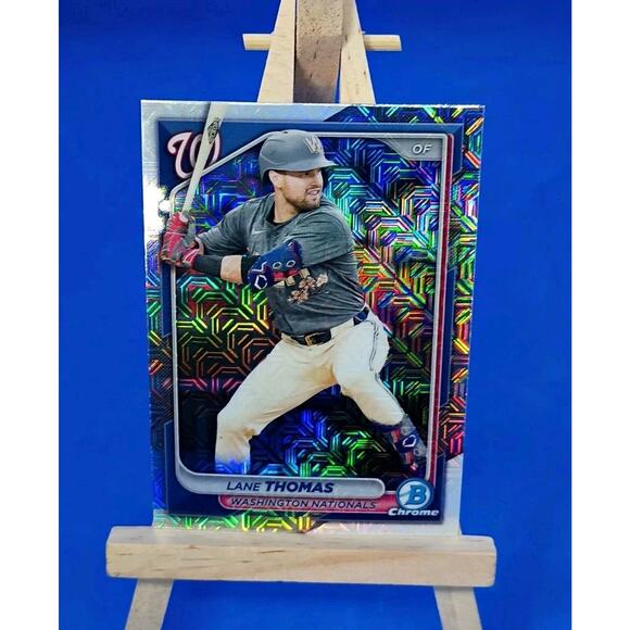 2024 Bowman Chrome - Lane Thomas #75 Mojo Refractor - Picture 3 of 6